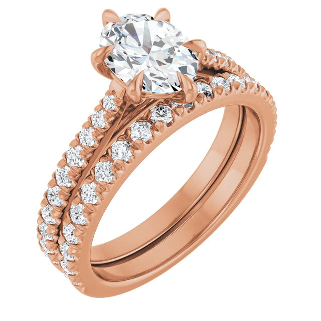 Oval Six Claw Set Style Engagement Ring