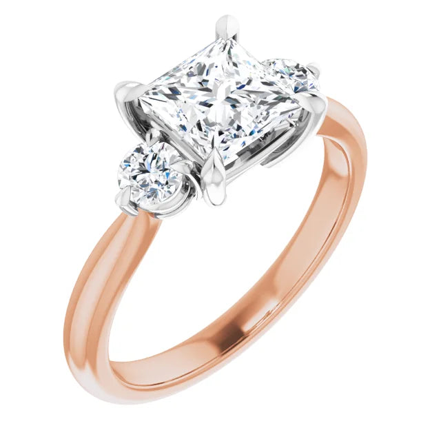 Princess Accent Engagement Ring