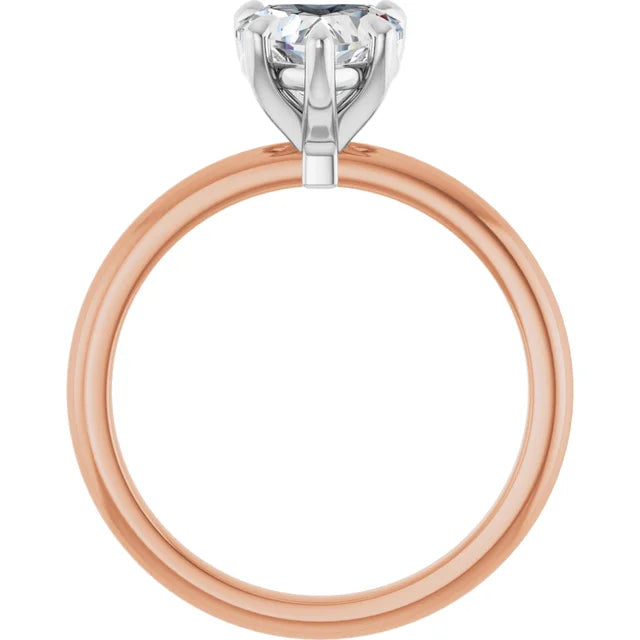 Heart Solitaire Engagement Ring