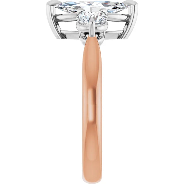 Marquise Accent Engagement Ring