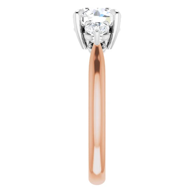 Round Brilliant Accent Engagement Ring