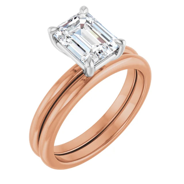Emerald Solitaire Engagement Ring