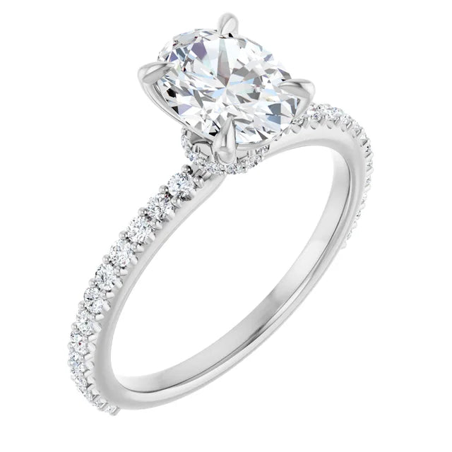 Oval Claw Set Style Engagement Ring
