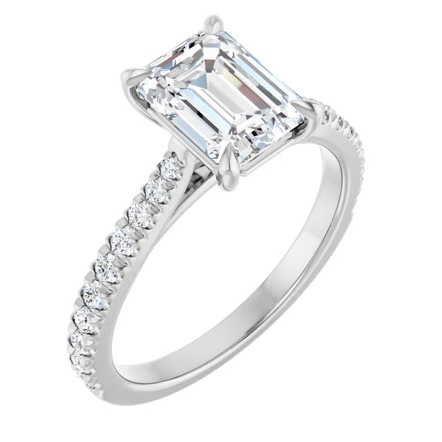 Emerald Claw Set Style Engagement Ring