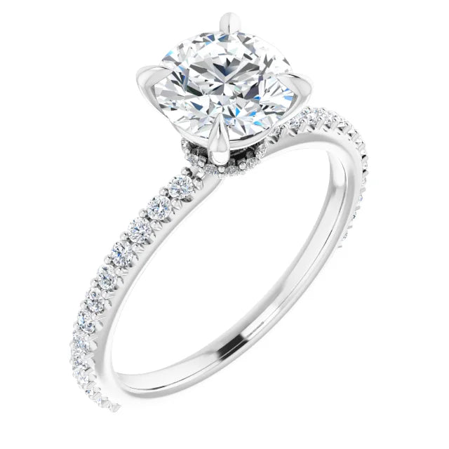 Round Brilliant Claw Set Style Engagement Ring