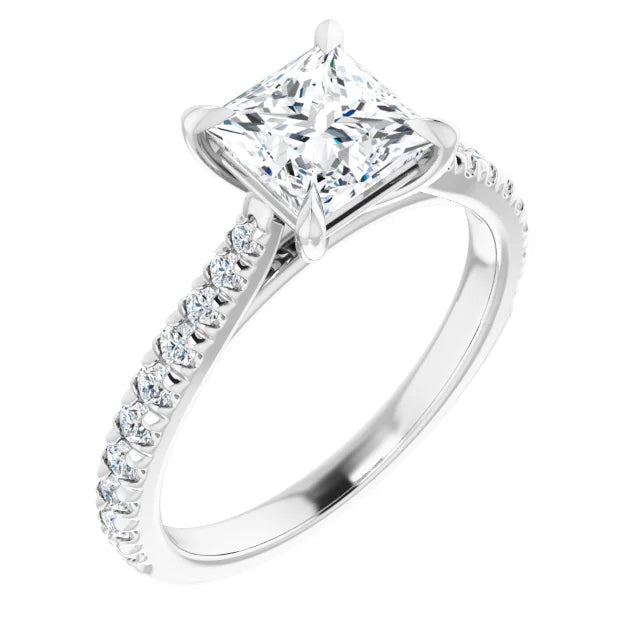 Princess Claw Set Style Engagement Ring