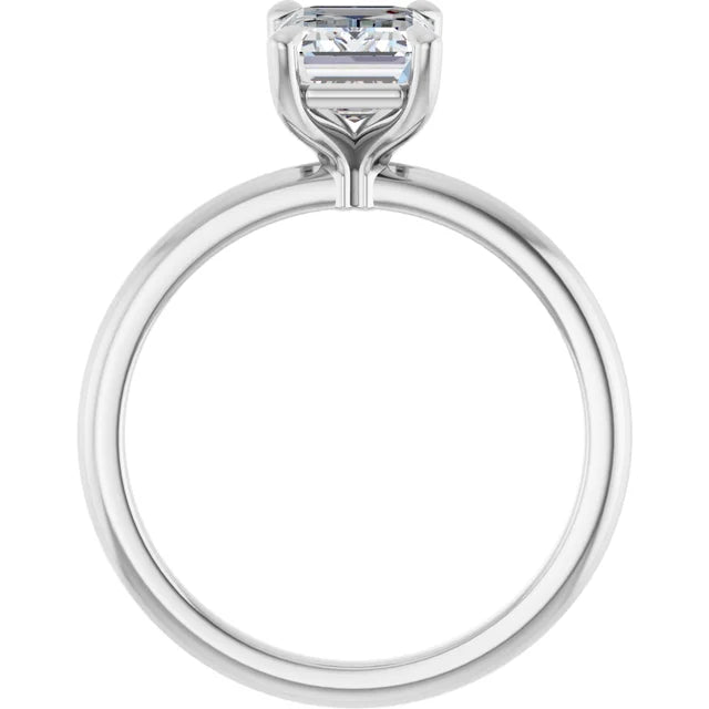 Emerald Solitaire Engagement Ring
