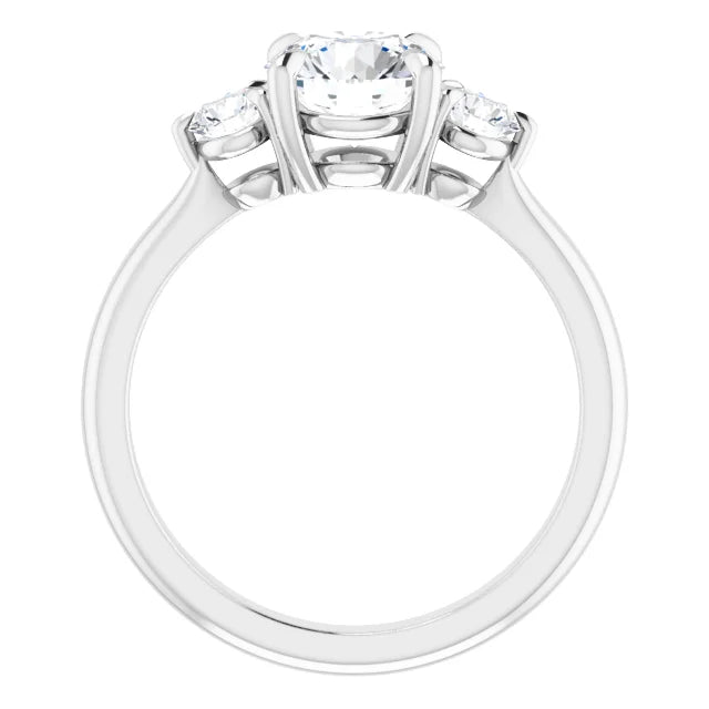 Round Brilliant Accent Engagement Ring
