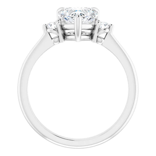 Heart Accent Engagement Ring
