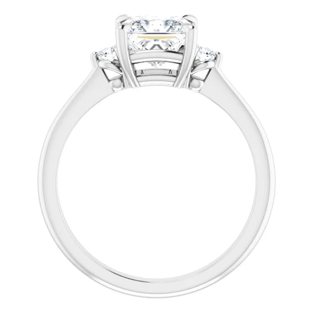 Princess Accent Engagement Ring