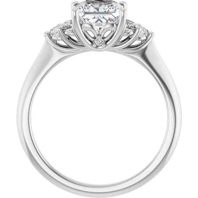 Princess Antique Inspired Design Engagement Ring