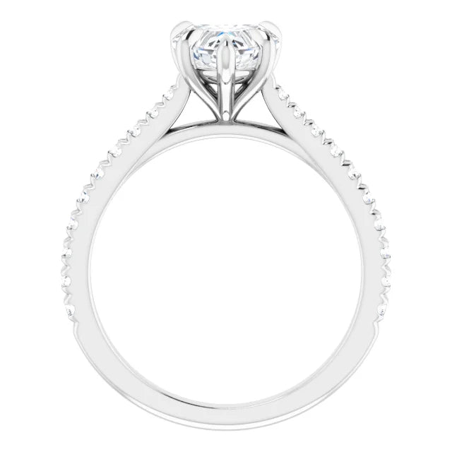 Heart Claw Set Style Engagement Ring