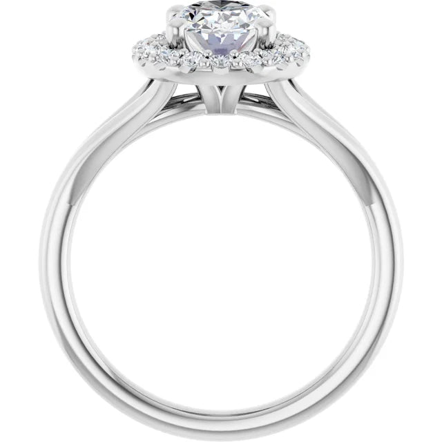 Oval Halo Style Engagement Ring