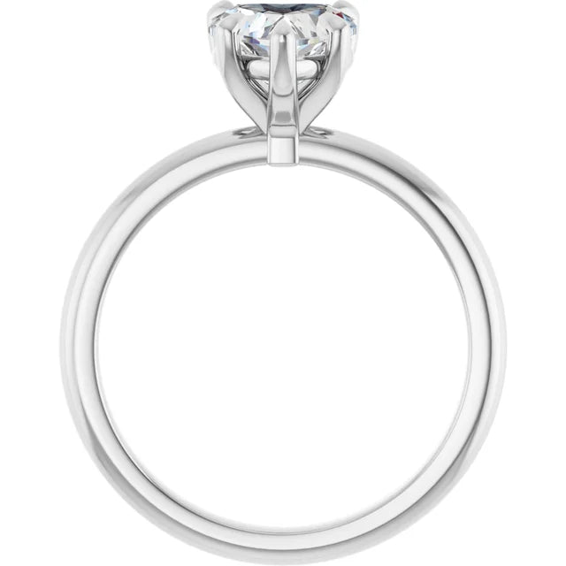 Heart Solitaire Engagement Ring