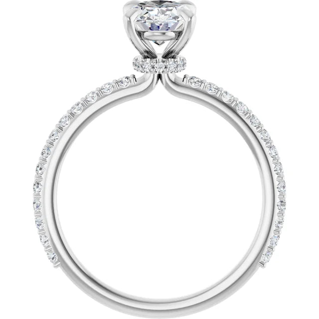 Oval Claw Set Style Engagement Ring