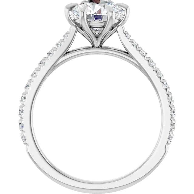 Round Brilliant Six Claw Set Style Engagement Ring