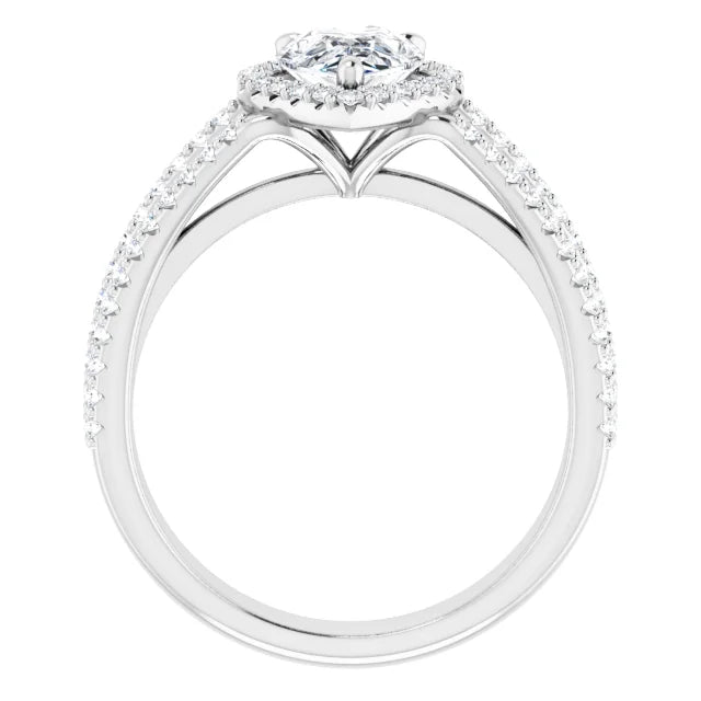 Pear Halo Style Engagement Ring