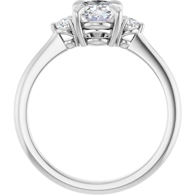 Oval Accent Engagement Ring