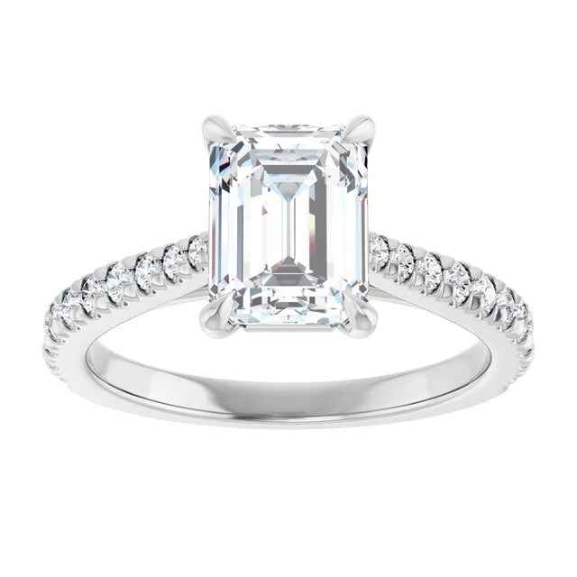 Emerald Claw Set Style Engagement Ring