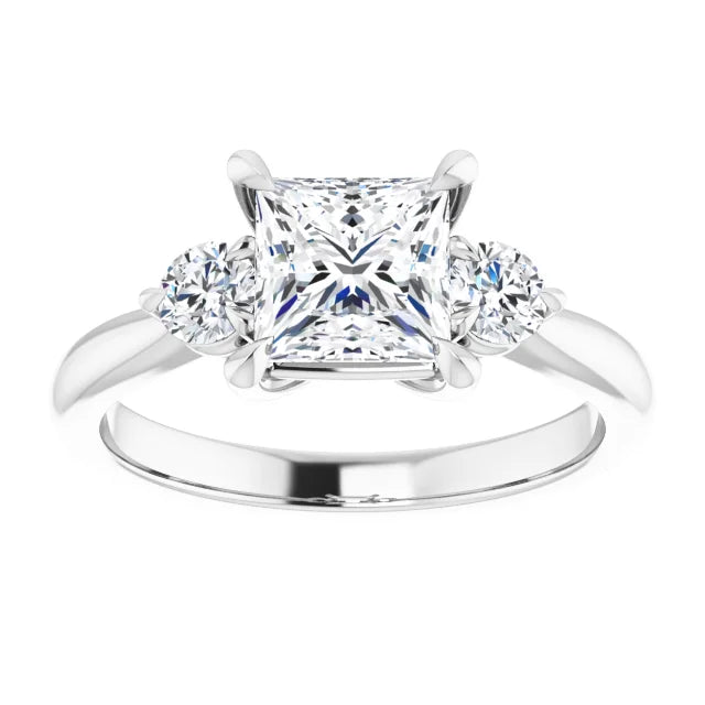 Princess Accent Engagement Ring