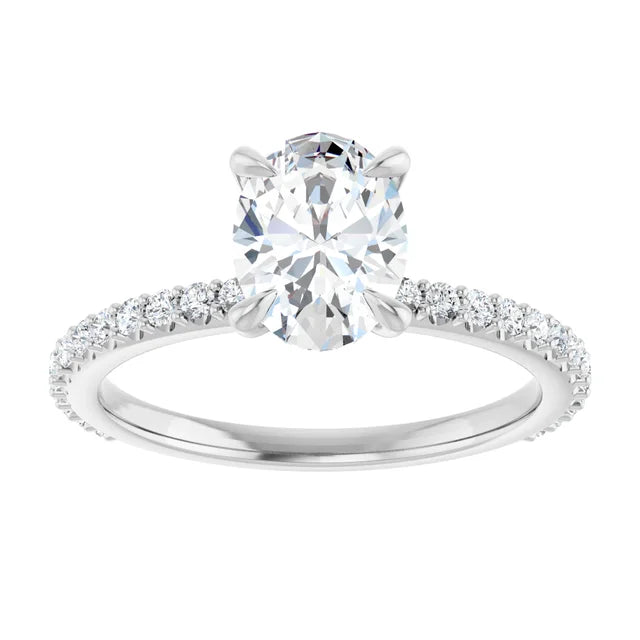 Oval Claw Set Style Engagement Ring