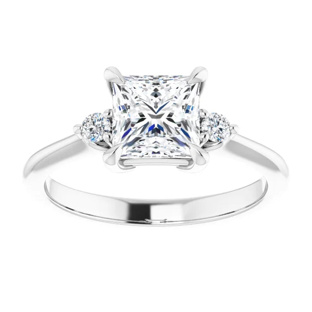 Princess Accent Engagement Ring