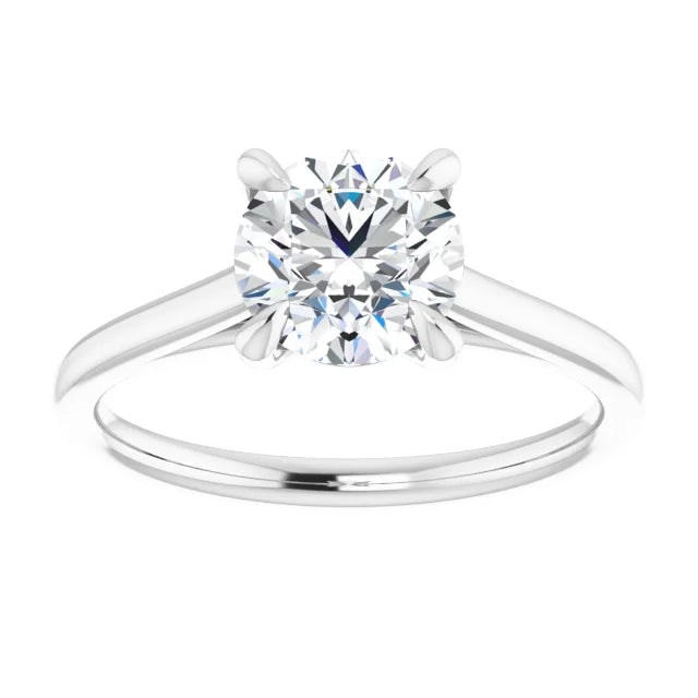 Four Claw Round Brilliant Solitaire Engagement Ring
