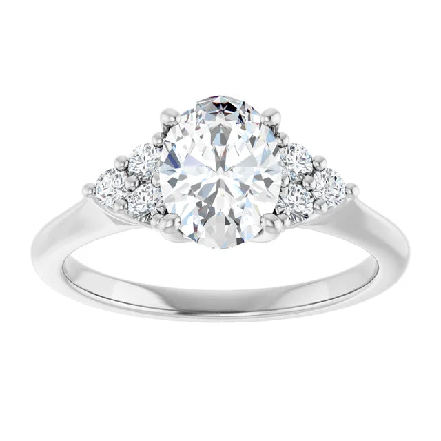 Oval Antique Inspired Design Engagement Ring
