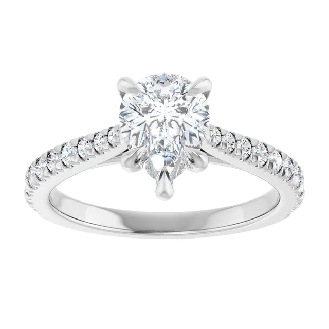 Pear Claw Set Style Engagement Ring