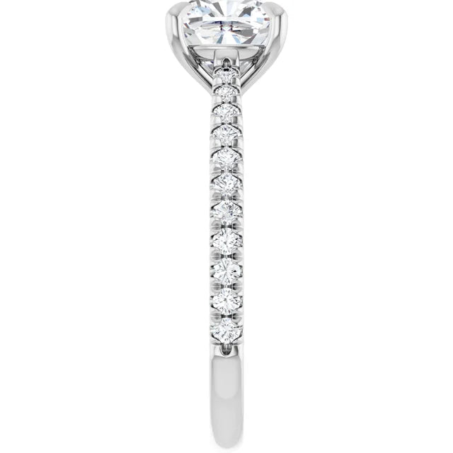 Cushion Claw Set Style Engagement Ring