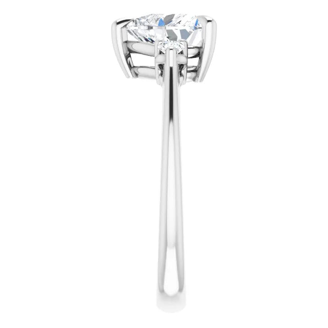 Heart Accent Engagement Ring