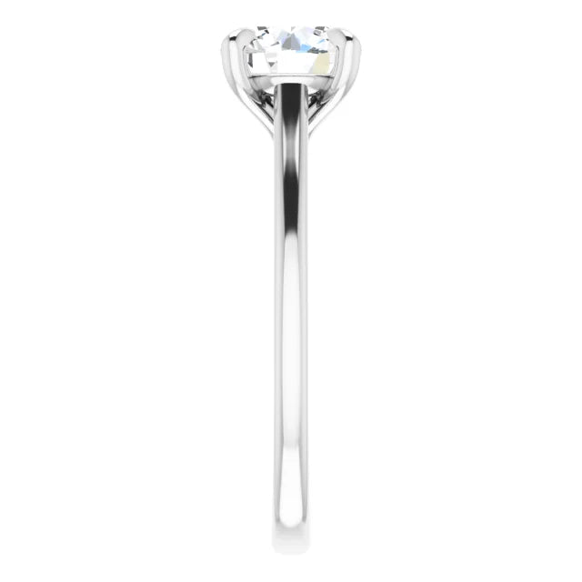 Four Claw Round Brilliant Solitaire Engagement Ring