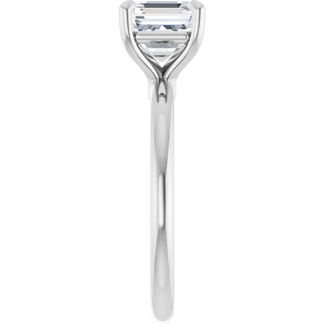 Asscher Solitaire Engagement Ring