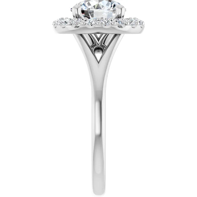 Round Brilliant Halo Style Engagement Ring