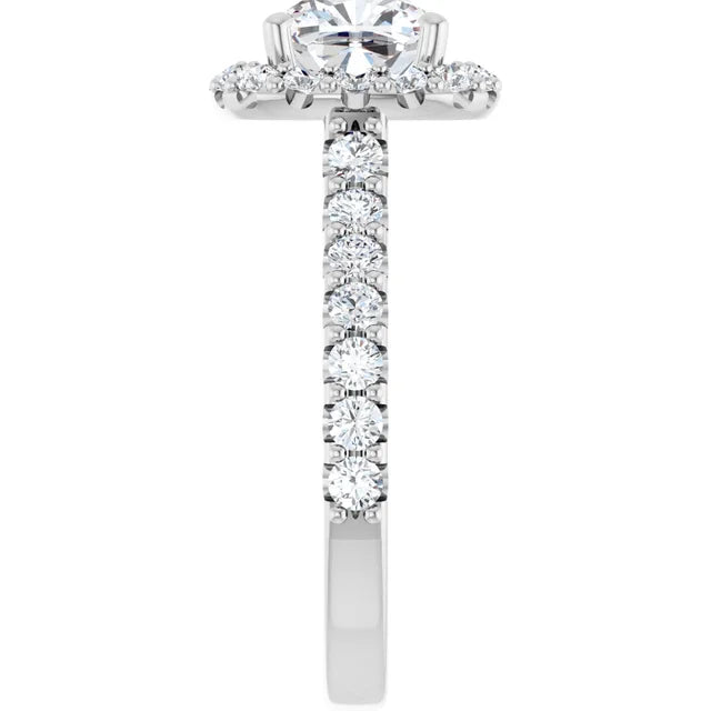 Cushion Halo Style Engagement Ring