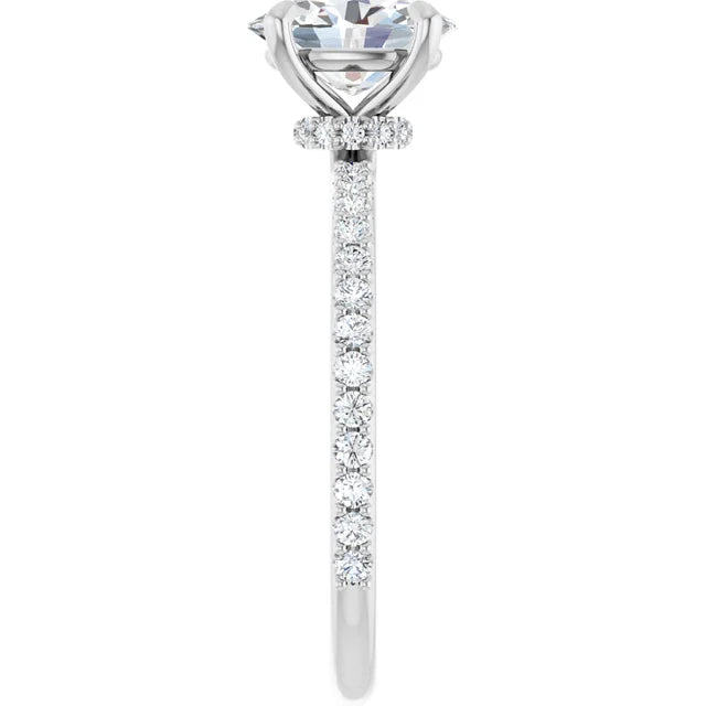 Oval Claw Set Style Engagement Ring