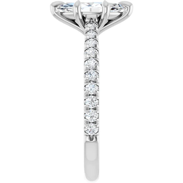 Marquise Six Claw Set Style Engagement Ring