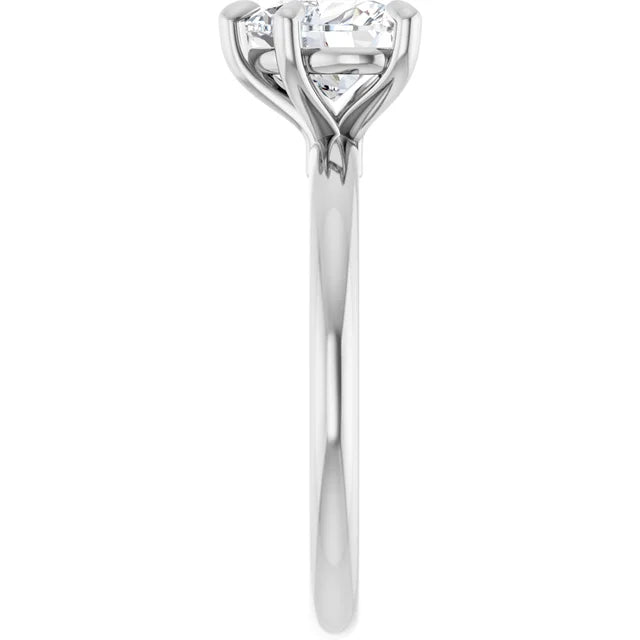 Heart Solitaire Engagement Ring