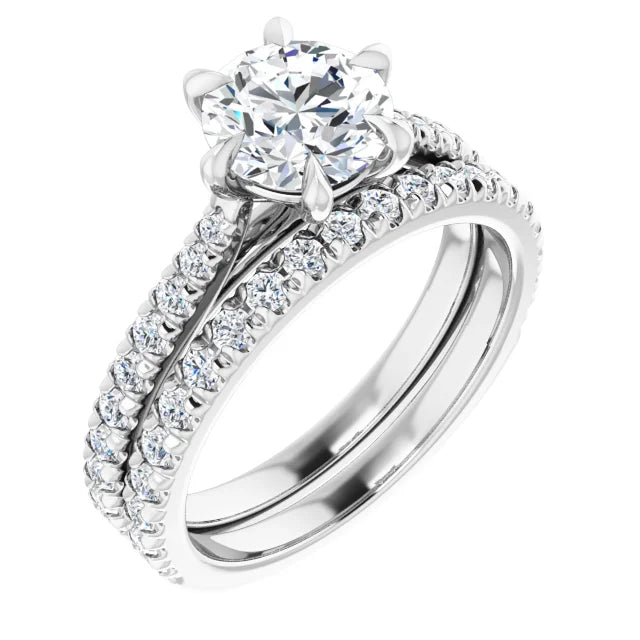 Round Brilliant Six Claw Set Style Engagement Ring