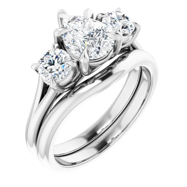 Pear Accent Engagement Ring