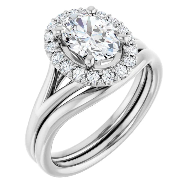 Oval Halo Style Engagement Ring