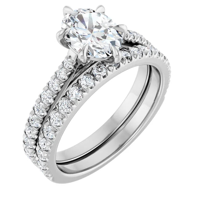 Oval Six Claw Set Style Engagement Ring