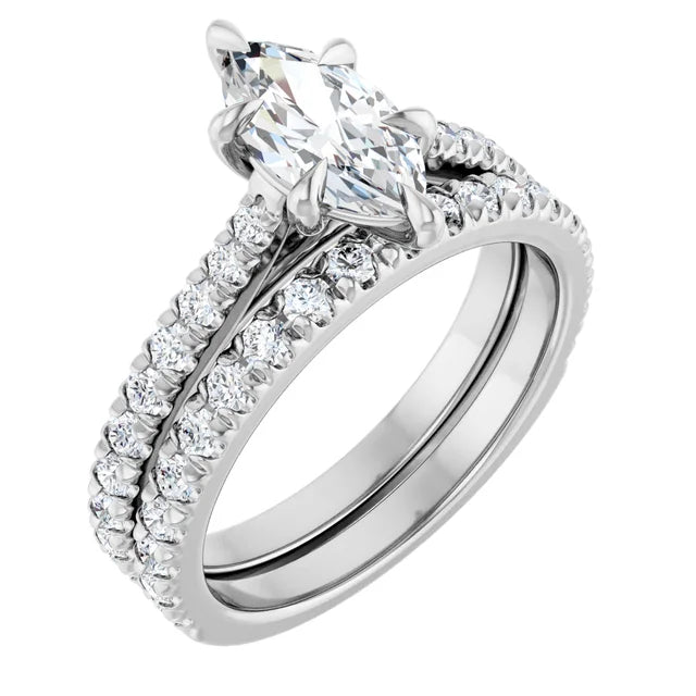 Marquise Six Claw Set Style Engagement Ring