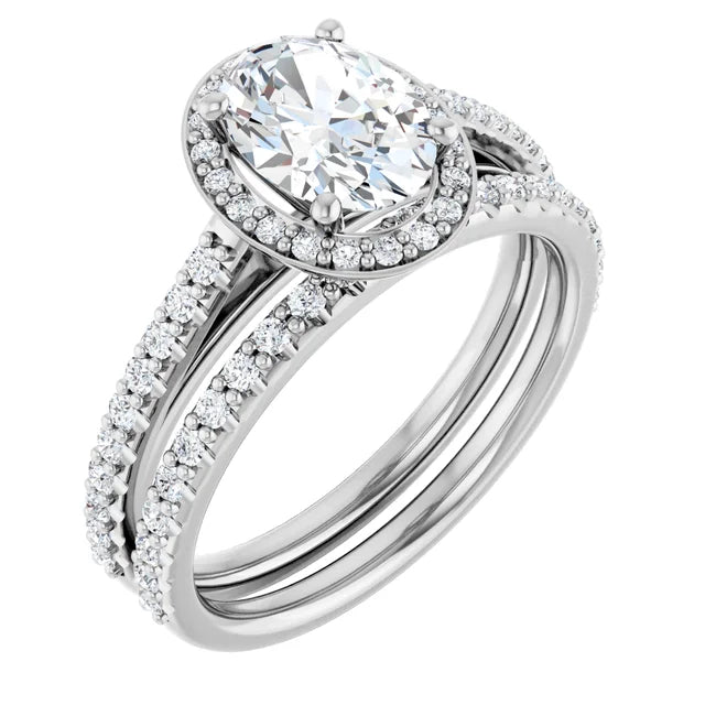 Oval Halo Style Engagement Ring
