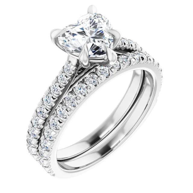 Heart Claw Set Style Engagement Ring