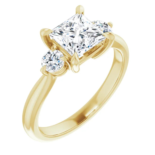 Princess Accent Engagement Ring