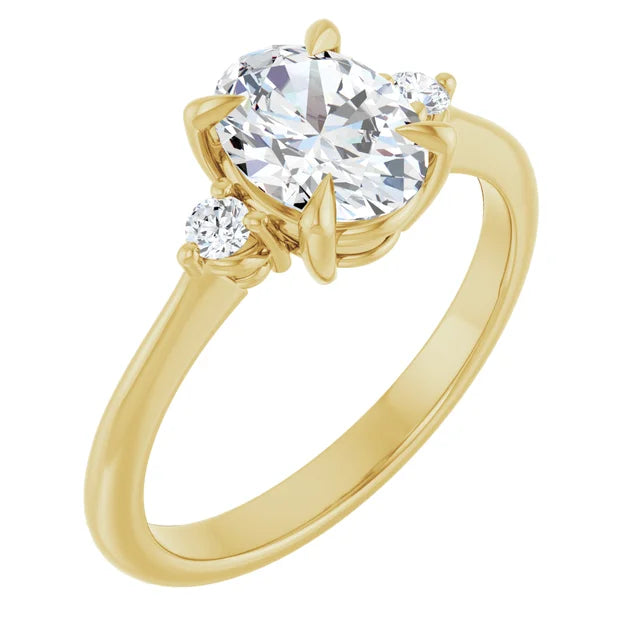 Oval Accent Engagement Ring