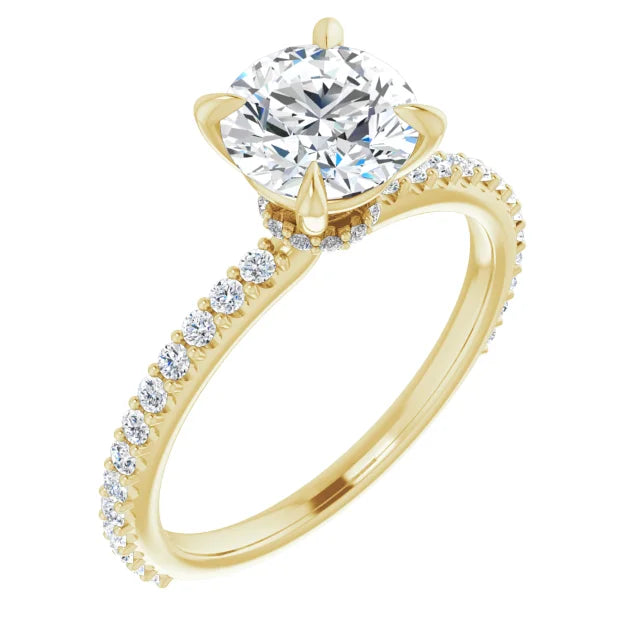 Round Brilliant Claw Set Style Engagement Ring
