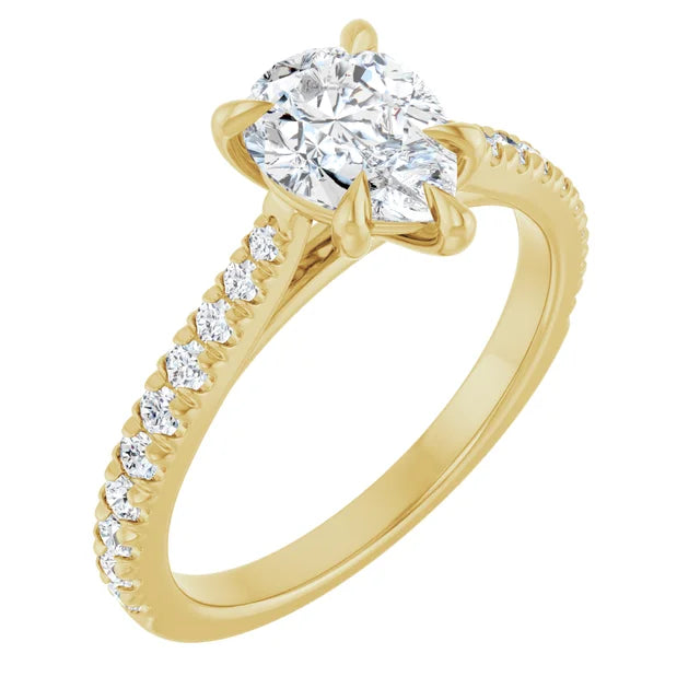Pear Claw Set Style Engagement Ring