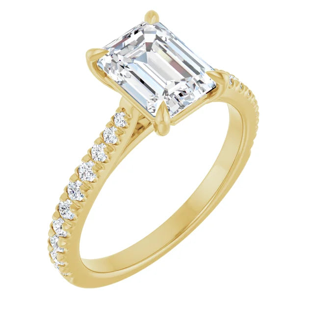Emerald Claw Set Style Engagement Ring